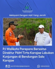 PJ. Walikota dan Direktur PAM Tirta Karajae Meninjau Bendungan Sungai Karajae